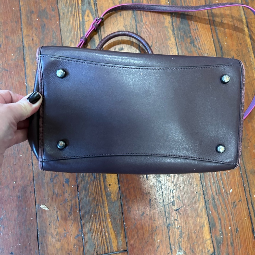 Coach Crosby Carryall* Oxblood and Exotic Leather Trim - Picture 6 of 16